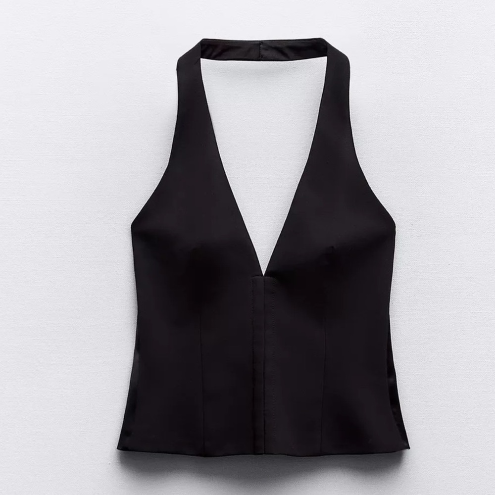 Zara Black Halter Corset top